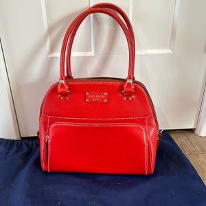 Kate Spade, Red, Leather Shoulder Bag